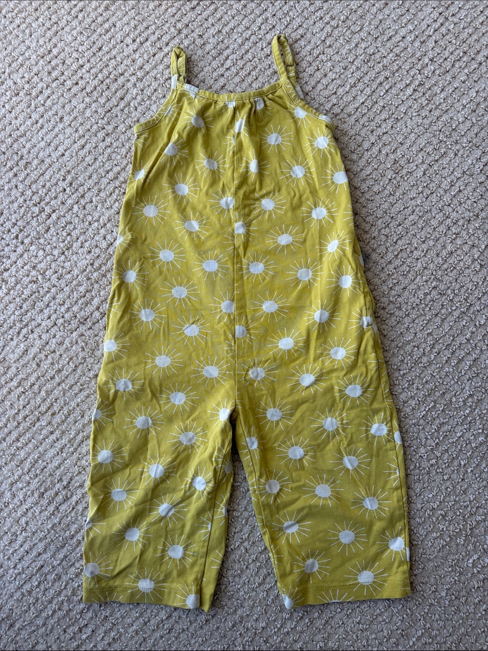 Hanna Andersson Yellow Sunburst Cotton Jumpsuit size 3T